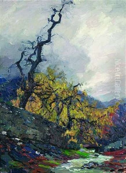 Fuchenbach Im Herbst Oil Painting by Alexander Max Koester