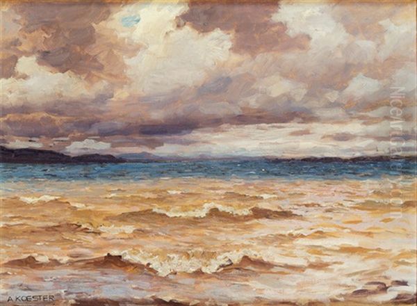 Sturm Am Bodensee Oil Painting by Alexander Max Koester