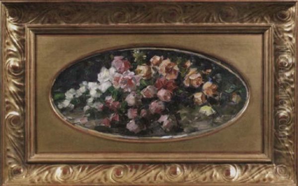 Stilleben Mit Rosen Oil Painting by Alexander Max Koester