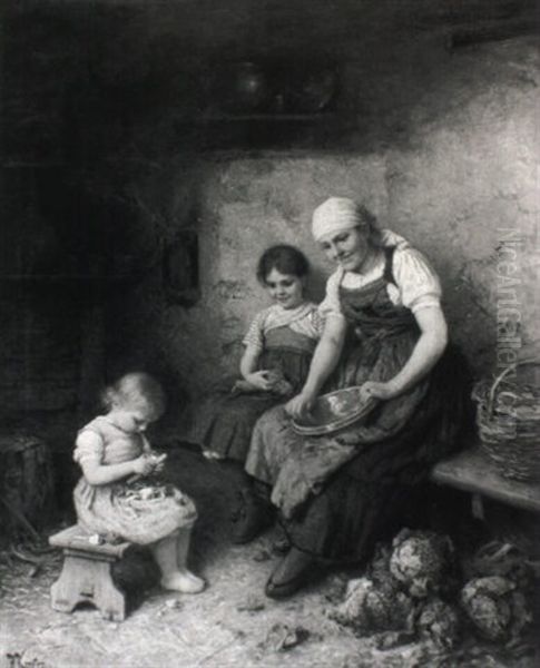 Die Kleine Kuchengehilfin Oil Painting by Alexander Max Koester