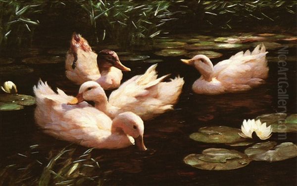 The Lily Pond Oil Painting by Alexander Max Koester