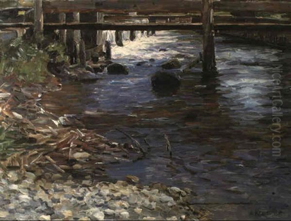 Ein Fluss Oil Painting by Alexander Max Koester