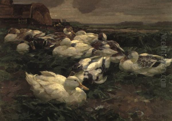 Enten Auf Einem Feld Oil Painting by Alexander Max Koester