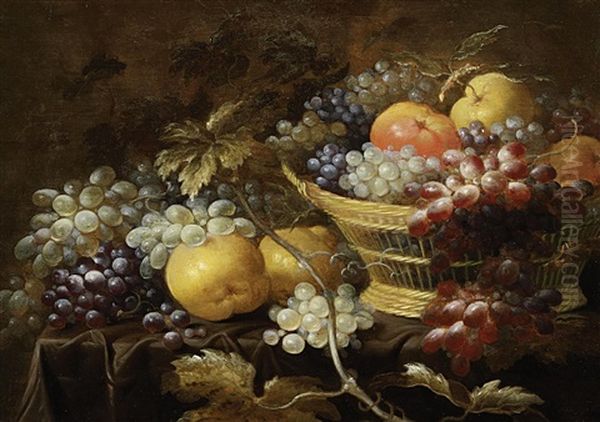 Fruchtestillleben Mit Apfeln Und Trauben Oil Painting by Roelof Koets the Elder