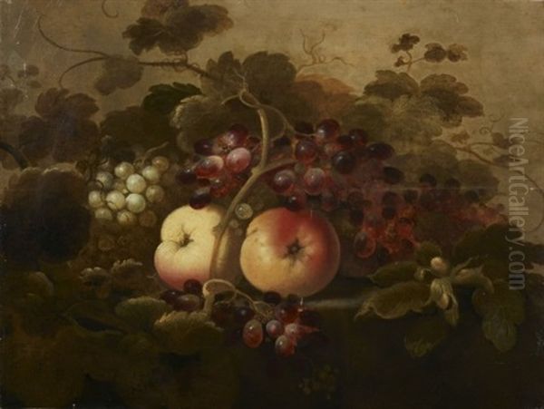 Nature Morte Aux Raisins, Pommes Et Noisettes Oil Painting by Roelof Koets the Elder