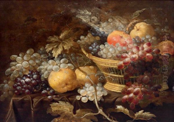 Stillleben Mit Weintrauben, Birnen Und Einem Apfel Oil Painting by Roelof Koets the Elder