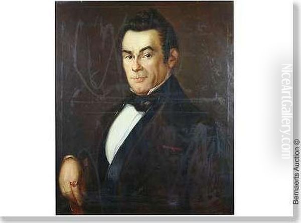 Portrait D'homme Oil Painting by E.J. Beaujean