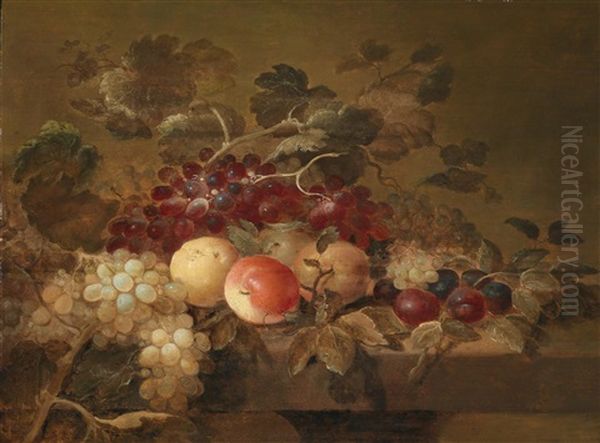 Fruchtestillleben Oil Painting by Roelof Koets