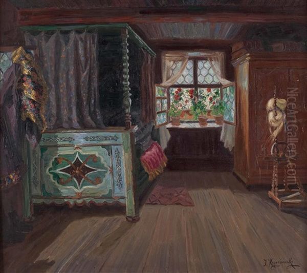 Bauerliches Interieur Oil Painting by Jakob Koganowsky