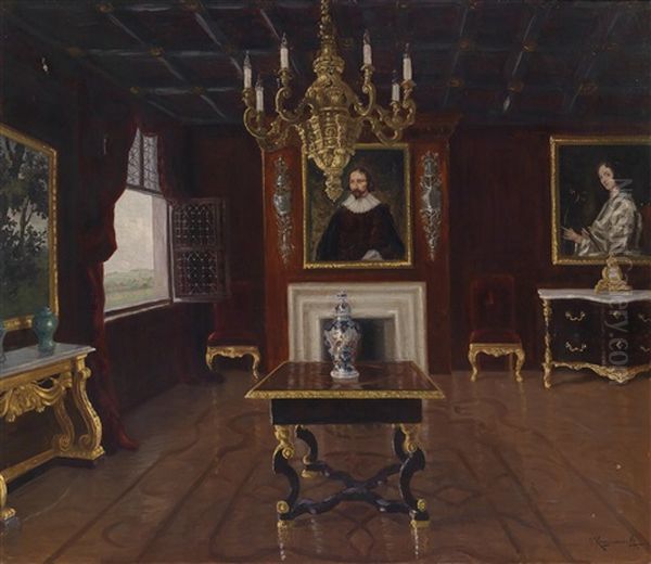 Blick In Ein Elegantes Interieur Oil Painting by Jakob Koganowsky