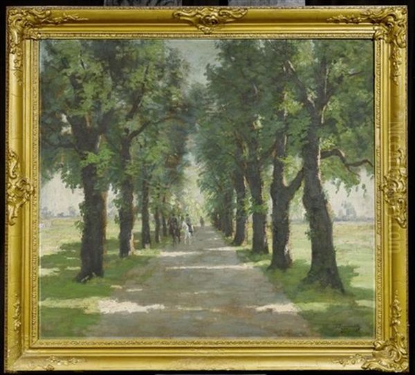 Allee Mit Reiter Oil Painting by Jakob Koganowsky