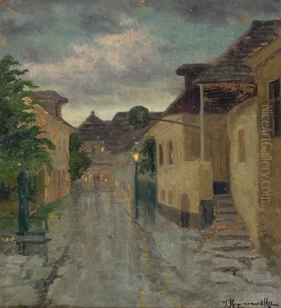 Abend Im Winzerdorf Oil Painting by Jakob Koganowsky