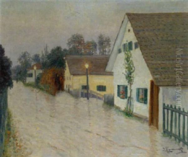 Wiener Vorstadt Oil Painting by Jakob Koganowsky