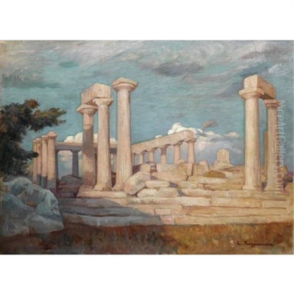 The Temple Of Aphaia, Aegina by Lykourgos Kogevinas