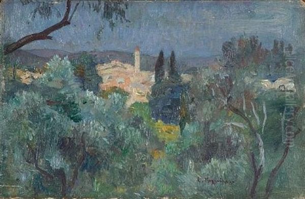 Potamos, Corfu Oil Painting by Lykourgos Kogevinas