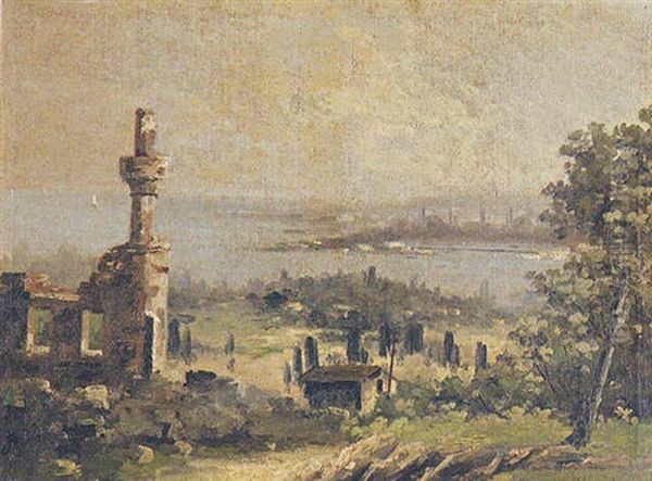 View Of Bosporus Oil Painting by Lykourgos Kogevinas