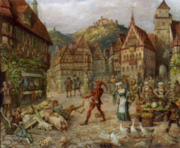 Till Eulenspiegels Neuester Streich Oil Painting by Clement Kogl