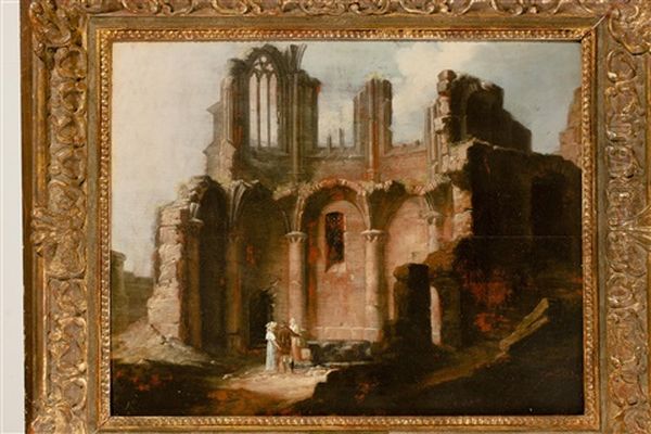 Ruine Einer Gotischen Kathedrale Oil Painting by Ludwig Kohl