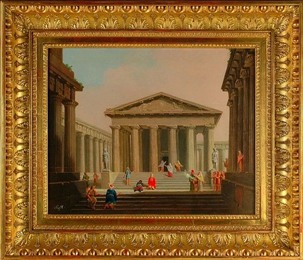 Ancient Temple (+ Another; Pair) by Ludwig Kohl