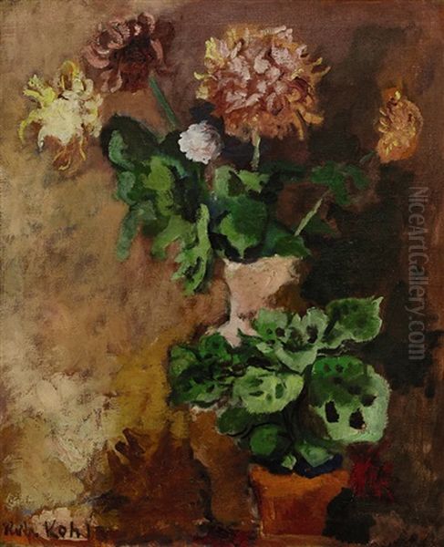 Blumenstillleben Oil Painting by Robert Kohl