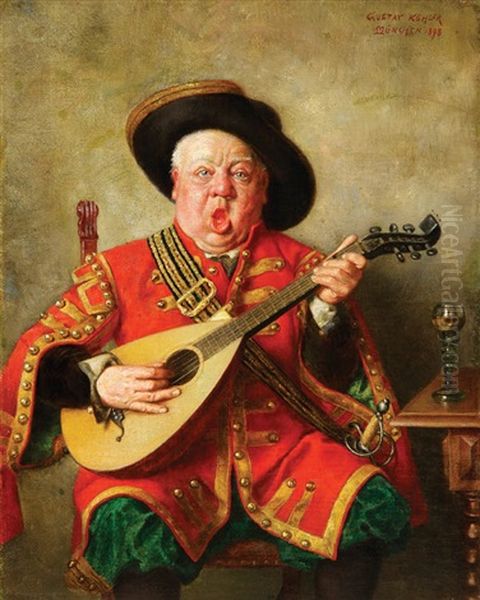 The Troubadour Oil Painting by Gustav Koehler