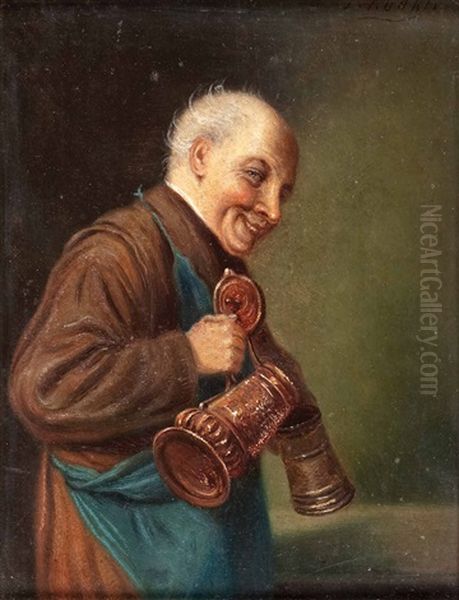 Bruder Kellermeister Oil Painting by Ludwig Dominik Kohrl