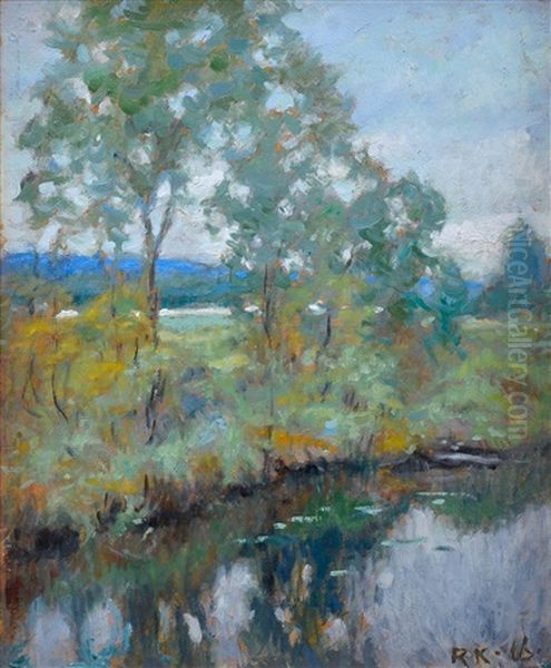 River View Oil Painting by Rudolf Koivu