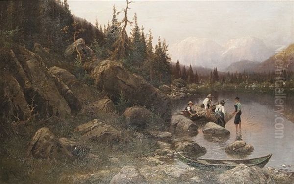 Am Alpsee Oil Painting by Gustav Koken