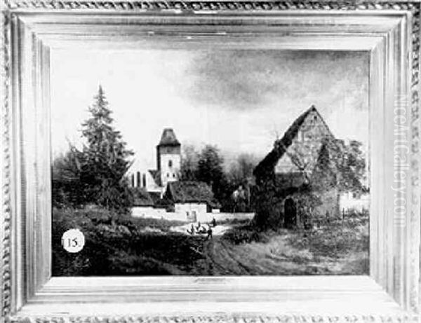 The Old Church Oil Painting by Gustav Koken