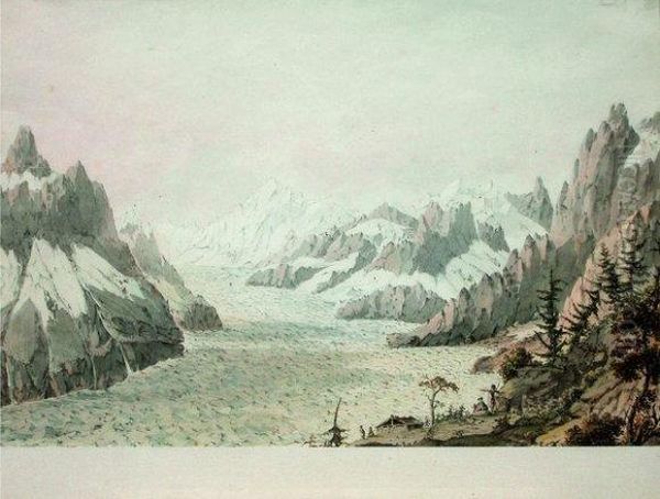 Glace Du Montenvert Oil Painting by Albanis Beaumont