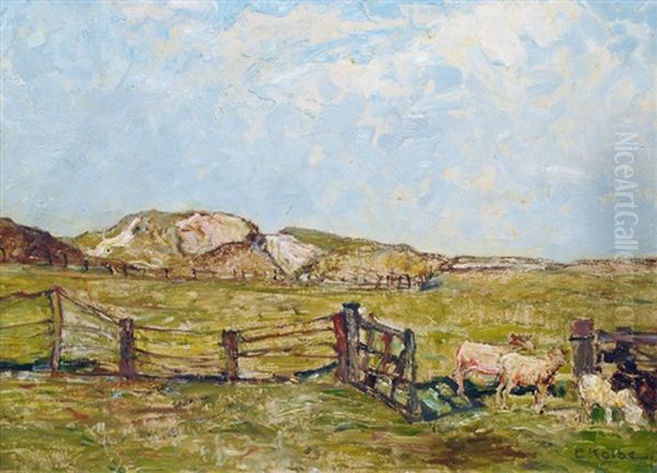 In The Dunes Of Sylt Near Kampen Oil Painting by Ernst Kolbe