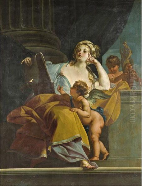 Allegoria Delle Arti Oil Painting by Claudio Francesco Beaumont