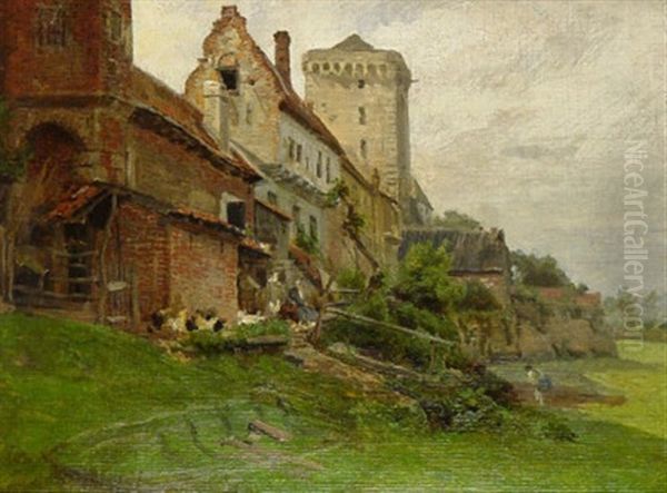 Zons Am Rhein Oil Painting by Louis Kolitz