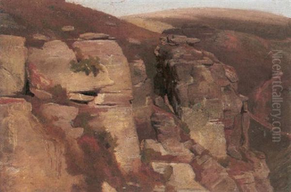 Abhang Mit Felsbrocken Oil Painting by Louis Kolitz