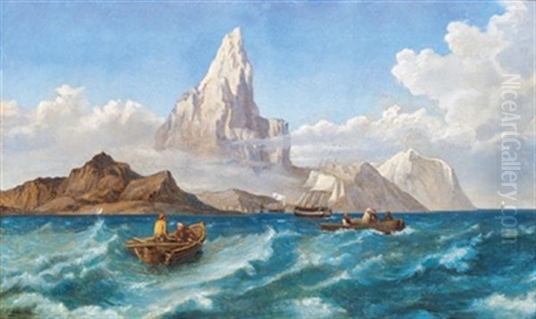 Fischer Vor Teneriffa Oil Painting by Anton (Claus) Kolle