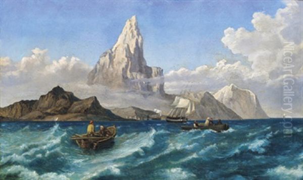 Fischer Vor Teneriffa Oil Painting by Anton (Claus) Kolle