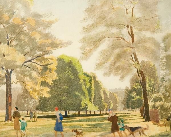 Kensington Gardens Oil Painting by Frederick Samuel Beaumont