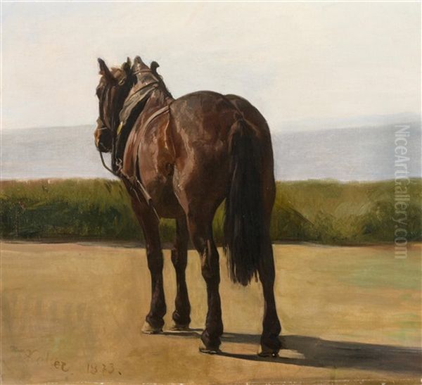 Zugpferd Oil Painting by Johann Rudolf Koller