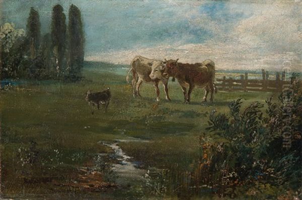 Auf Der Weide Oil Painting by Johann Rudolf Koller