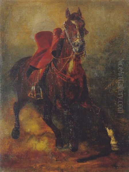 Fliehendes Pferd Oil Painting by Johann Rudolf Koller