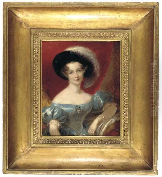 Portrait Of Maria Beaumont Oil Painting by John Thomas Barber Beaumont