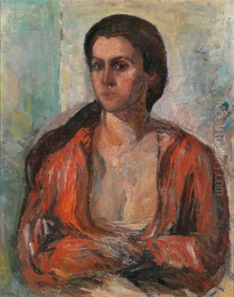 Silva, Tochter Der Kunstlerin Oil Painting by Broncia Koller-Pinell