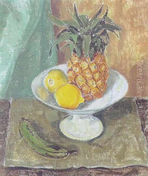 Stilleben Mit Ananas Oil Painting by Broncia Koller-Pinell