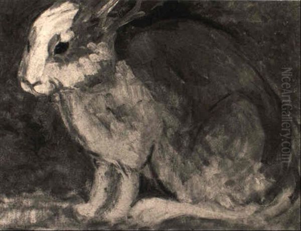 Hase Oil Painting by Broncia Koller-Pinell