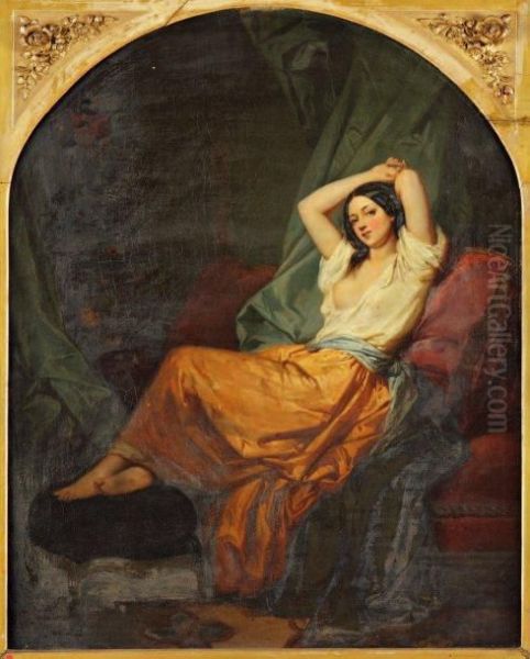 Jeune Alanguie Oil Painting by Louis Eugene Beaune