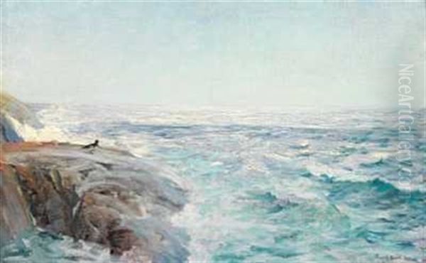 Sommerdag Ved Havet Oil Painting by Frederik Kolstoe