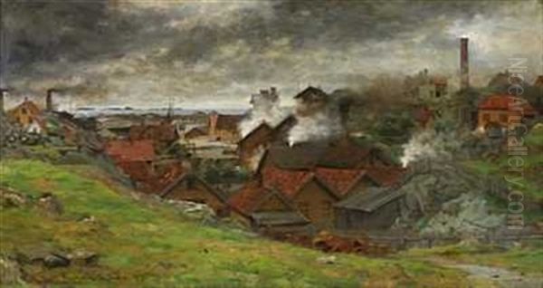 Fra Vigsnes Pa Karmoy Oil Painting by Frederik Kolstoe