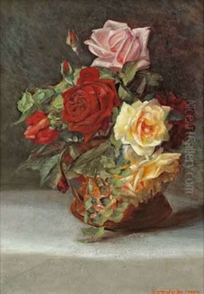 Rosenstraus Oil Painting by Irma Komlosy