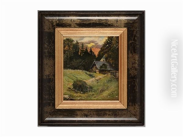 Landscape With Farmhouse Oil Painting by Gavril Pavlovich Kondratenko