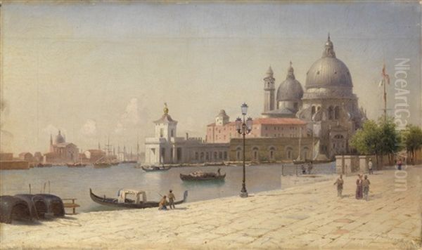 View Of Santa Maria Della Salute Oil Painting by Gavril Pavlovich Kondratenko